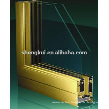 K80 Sliding Windows Andize Gold Aluminum Profiles Aluminum Extrusions